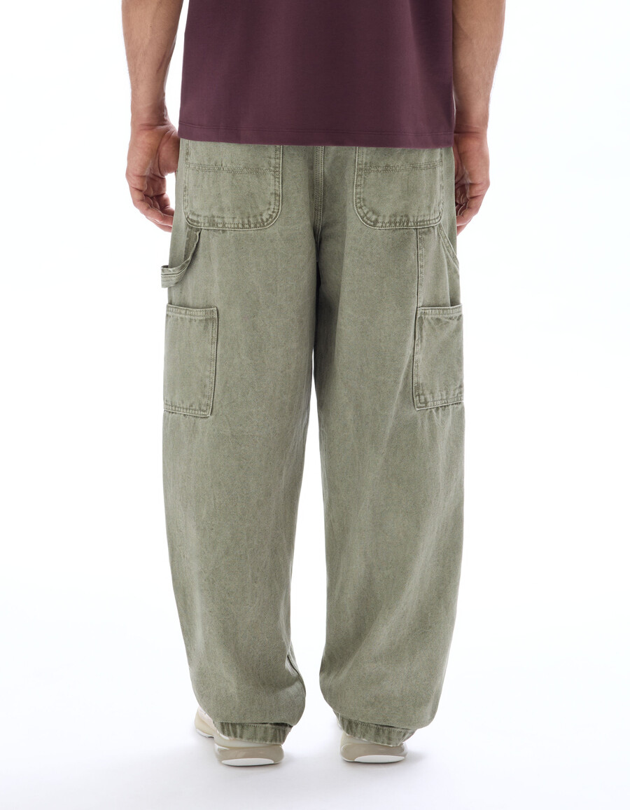 pantalones holgados de carpintero 100 algodón