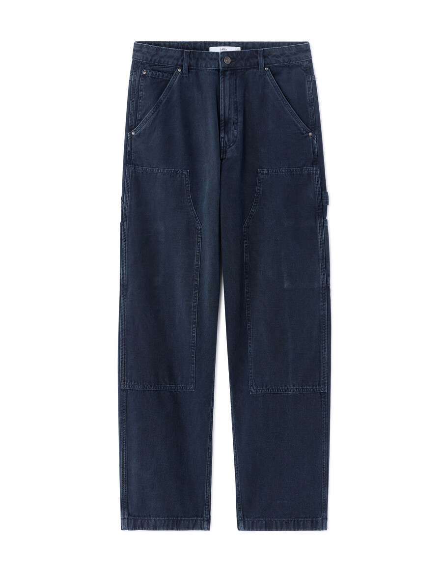 pantalones holgados de carpintero 100 algodón
