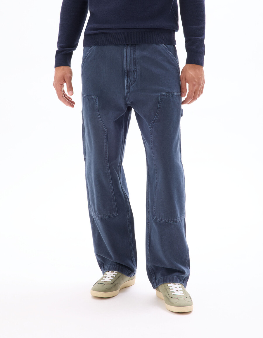 pantalones holgados de carpintero 100 algodón