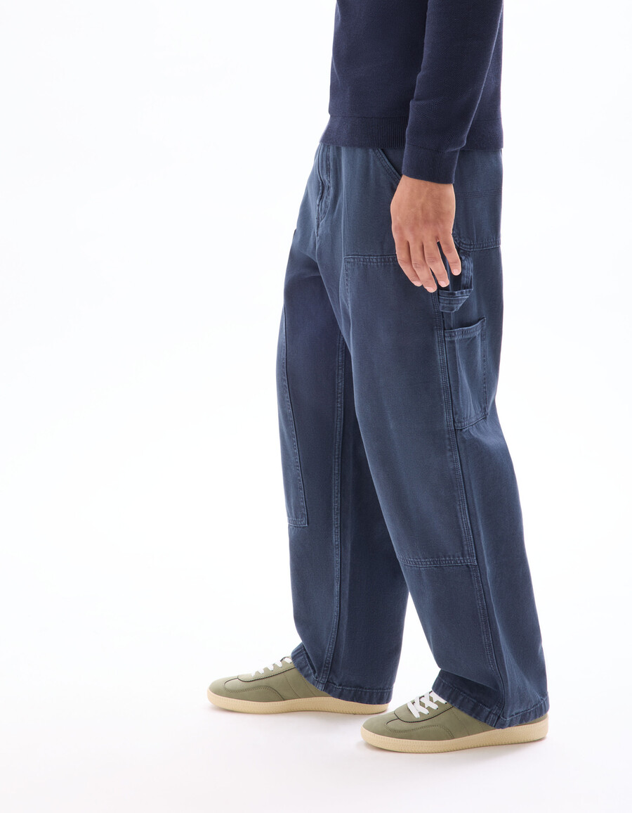 pantalones holgados de carpintero 100 algodón