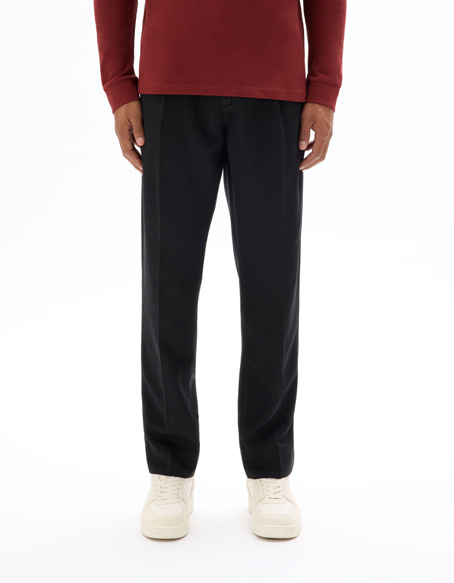 pantalones chinos rectos de lyocell tencel