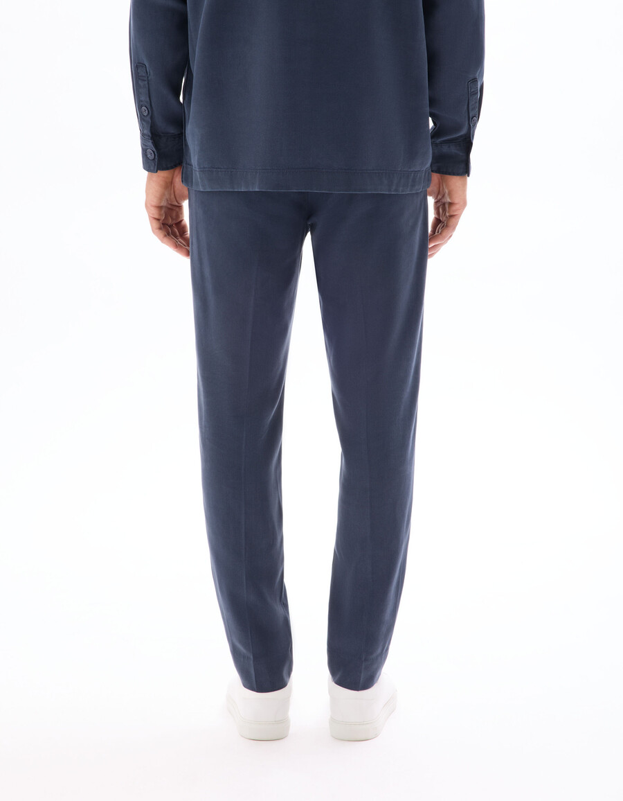 pantalones chinos rectos de lyocell tencel