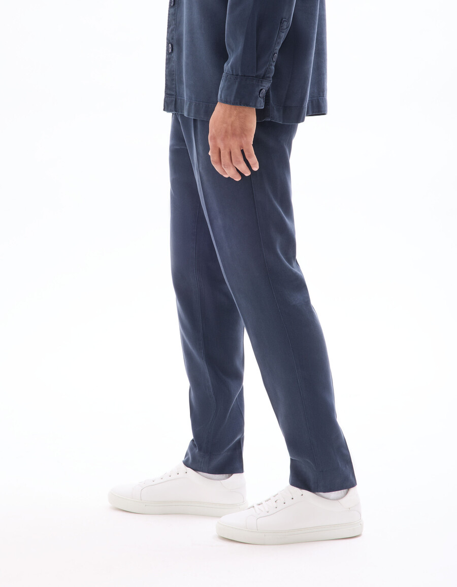 pantalones chinos rectos de lyocell tencel