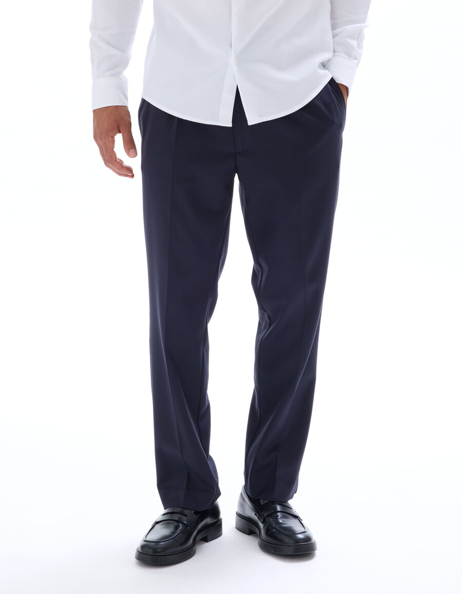 pantalones chinos de sarga elástica recta