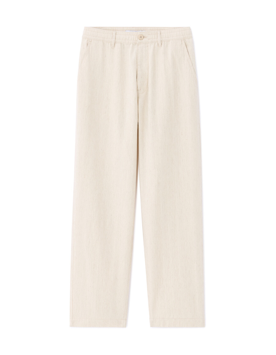 pantalones rectos de jacquard