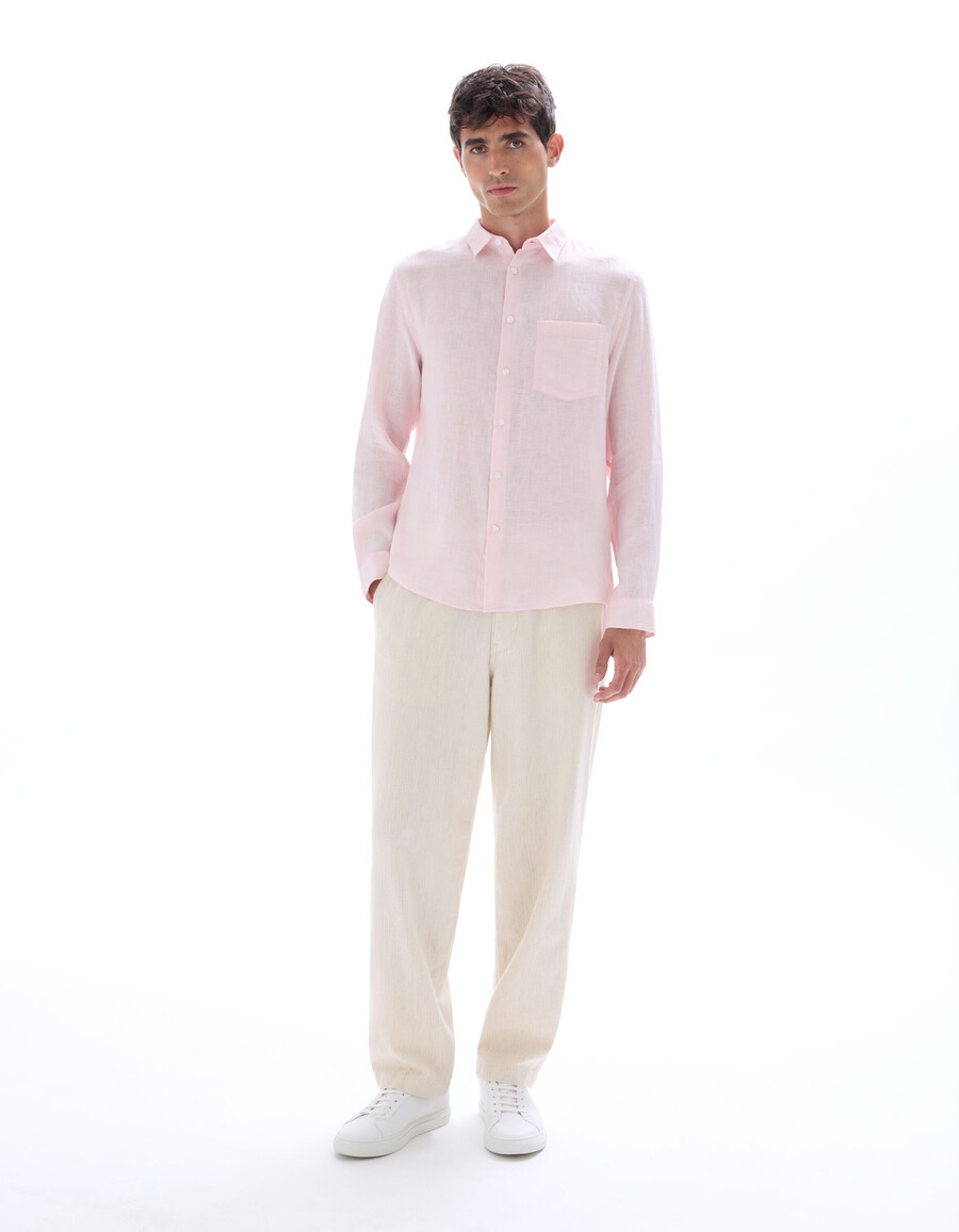 pantalones rectos de jacquard