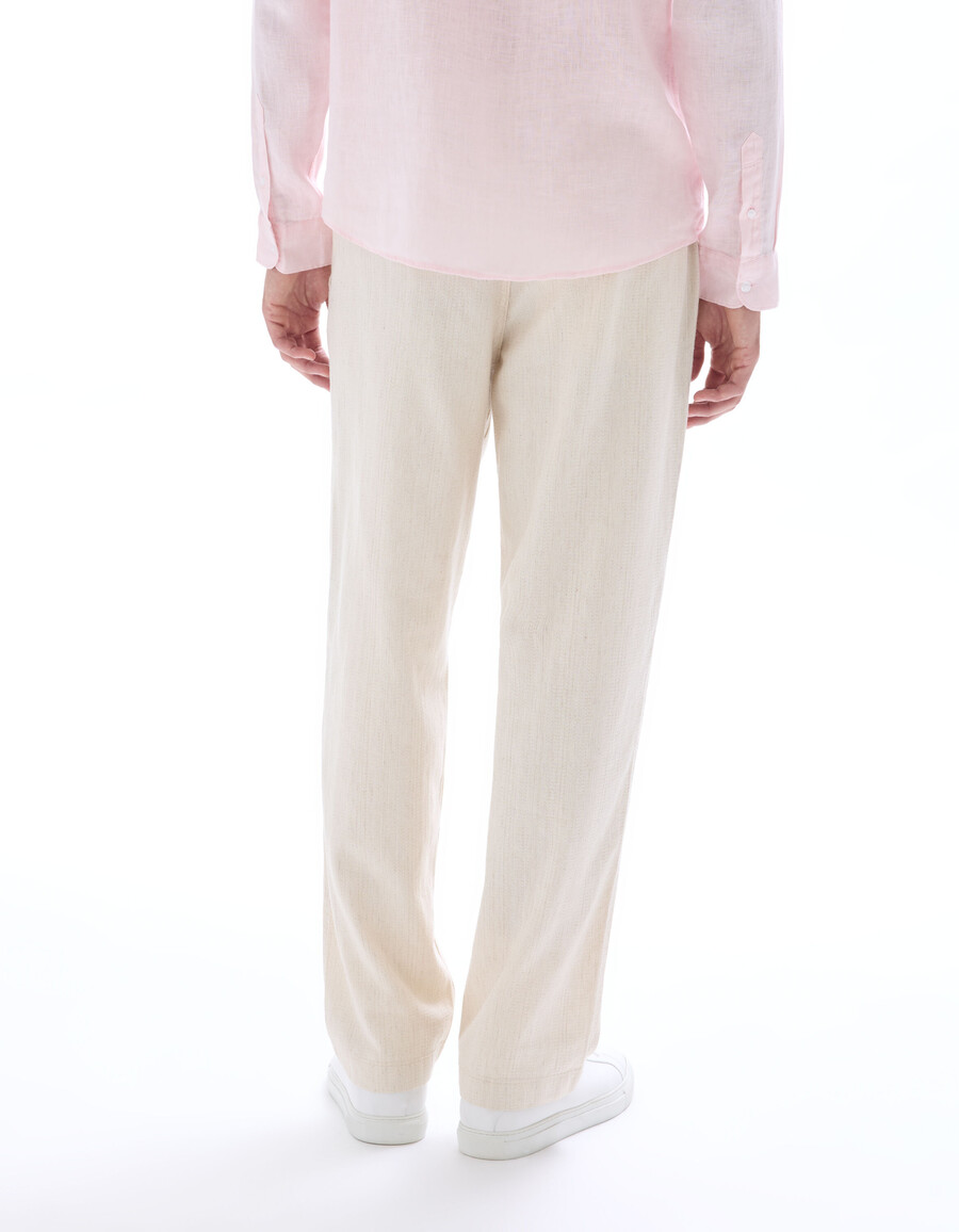 pantalones rectos de jacquard