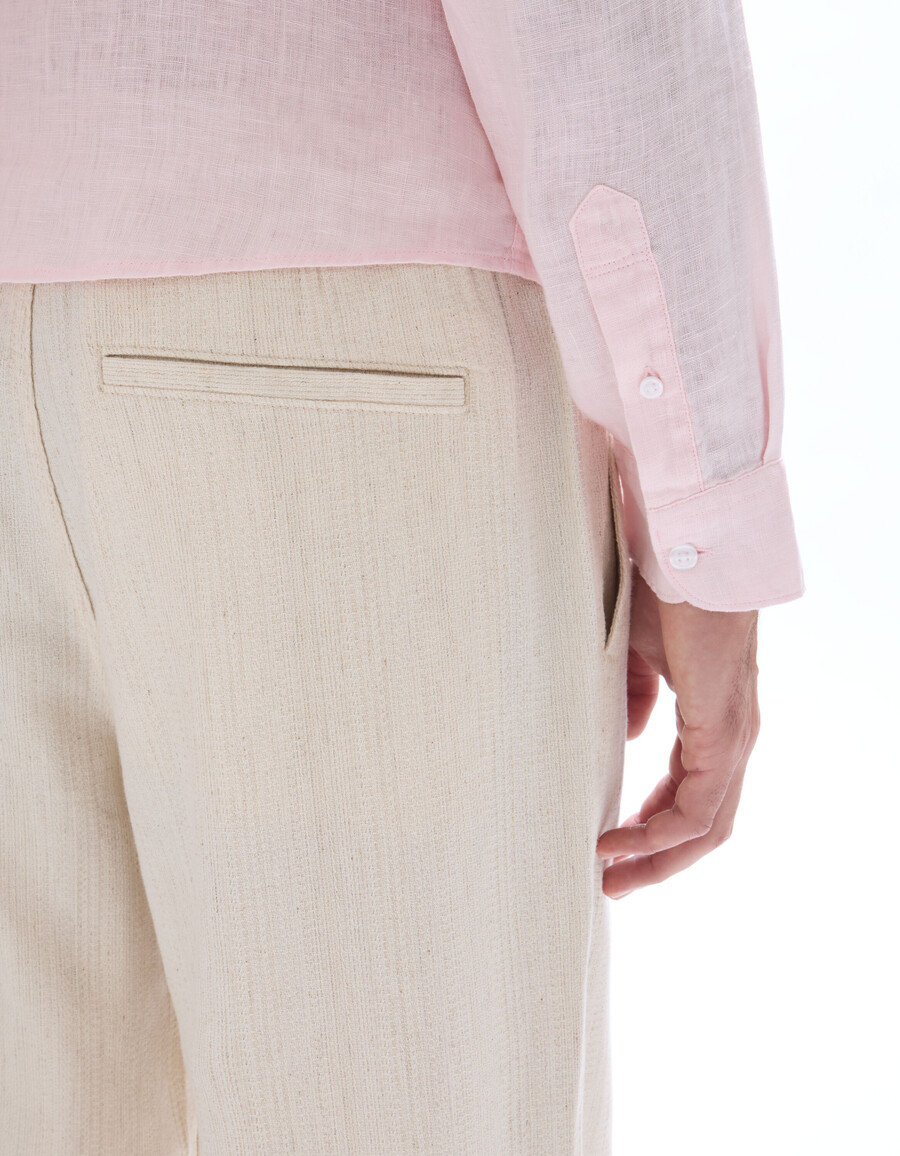 pantalones rectos de jacquard