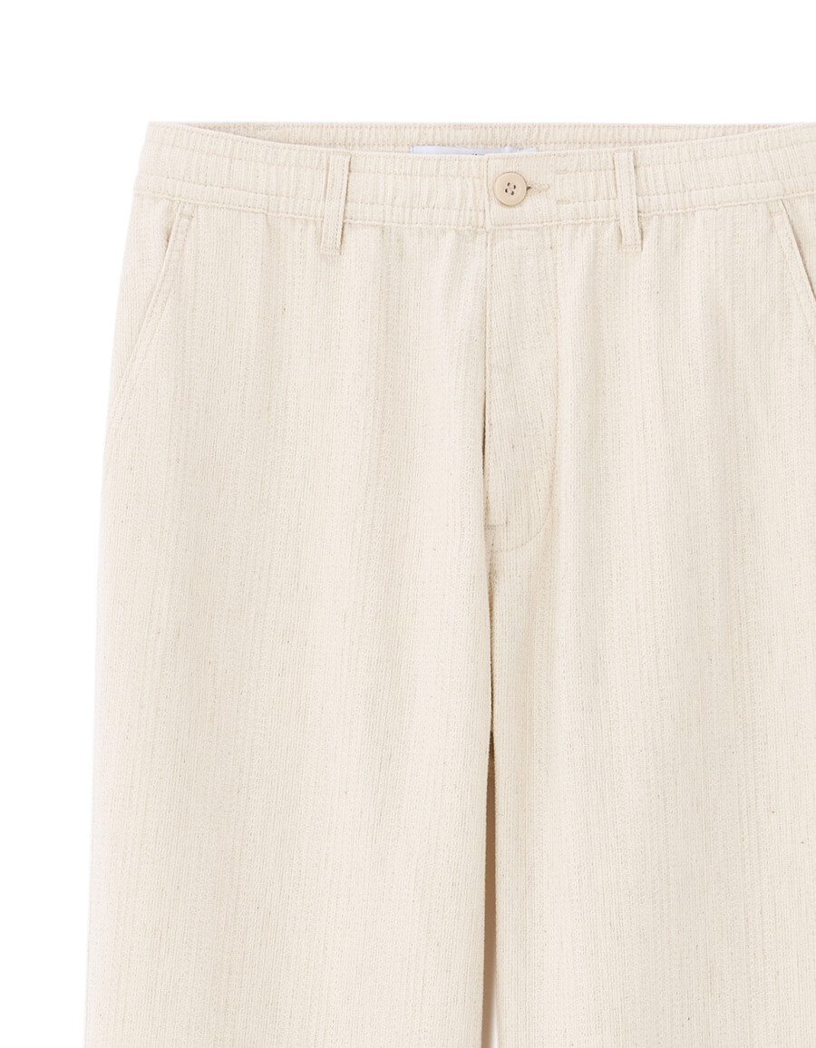 pantalones rectos de jacquard