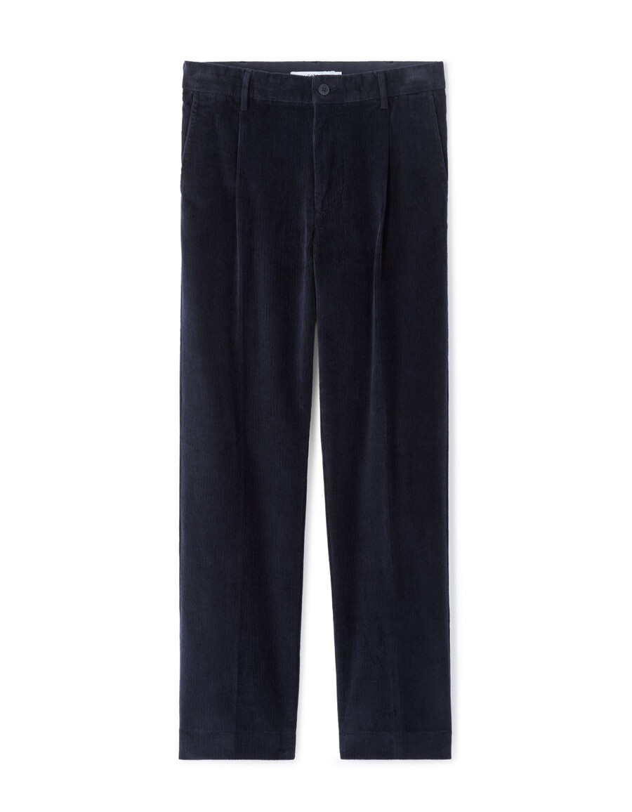 pantalones chinos rectos de terciopelo