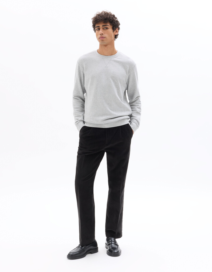 pantalones chinos de terciopelo de pierna recta