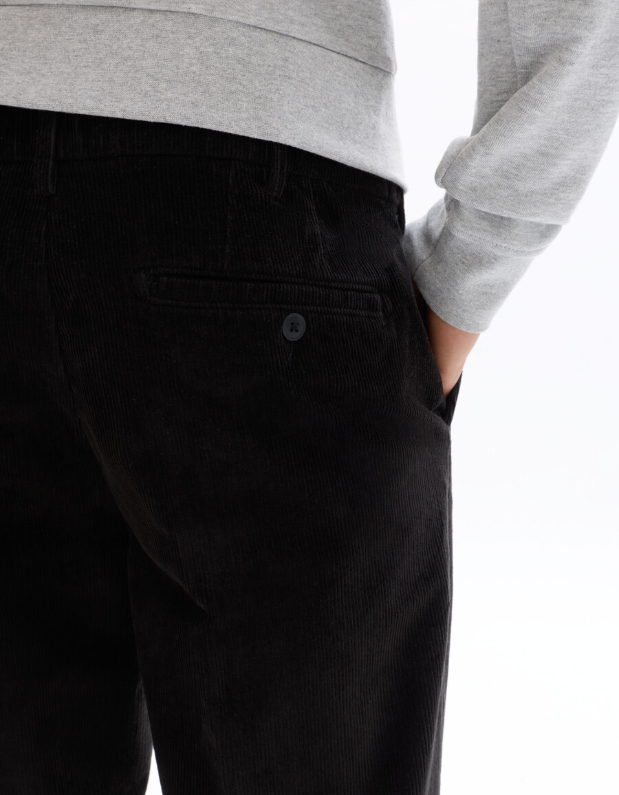 pantalones chinos de terciopelo de pierna recta