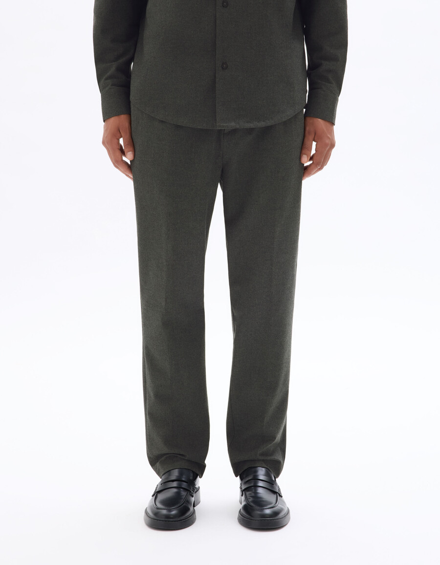 pantalones rectos de franela 24h