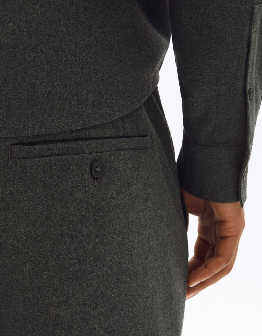 pantalones rectos de franela 24h
