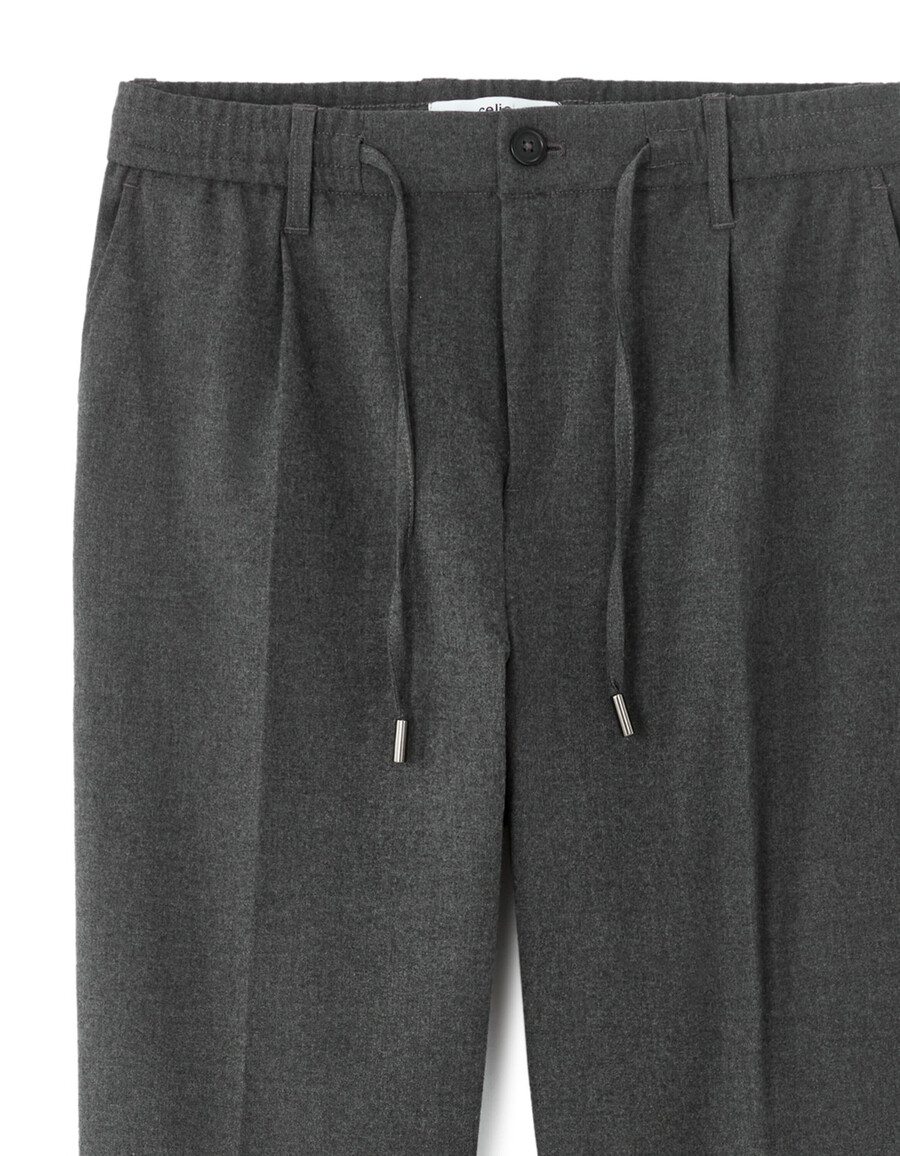 pantalones rectos de franela 24h