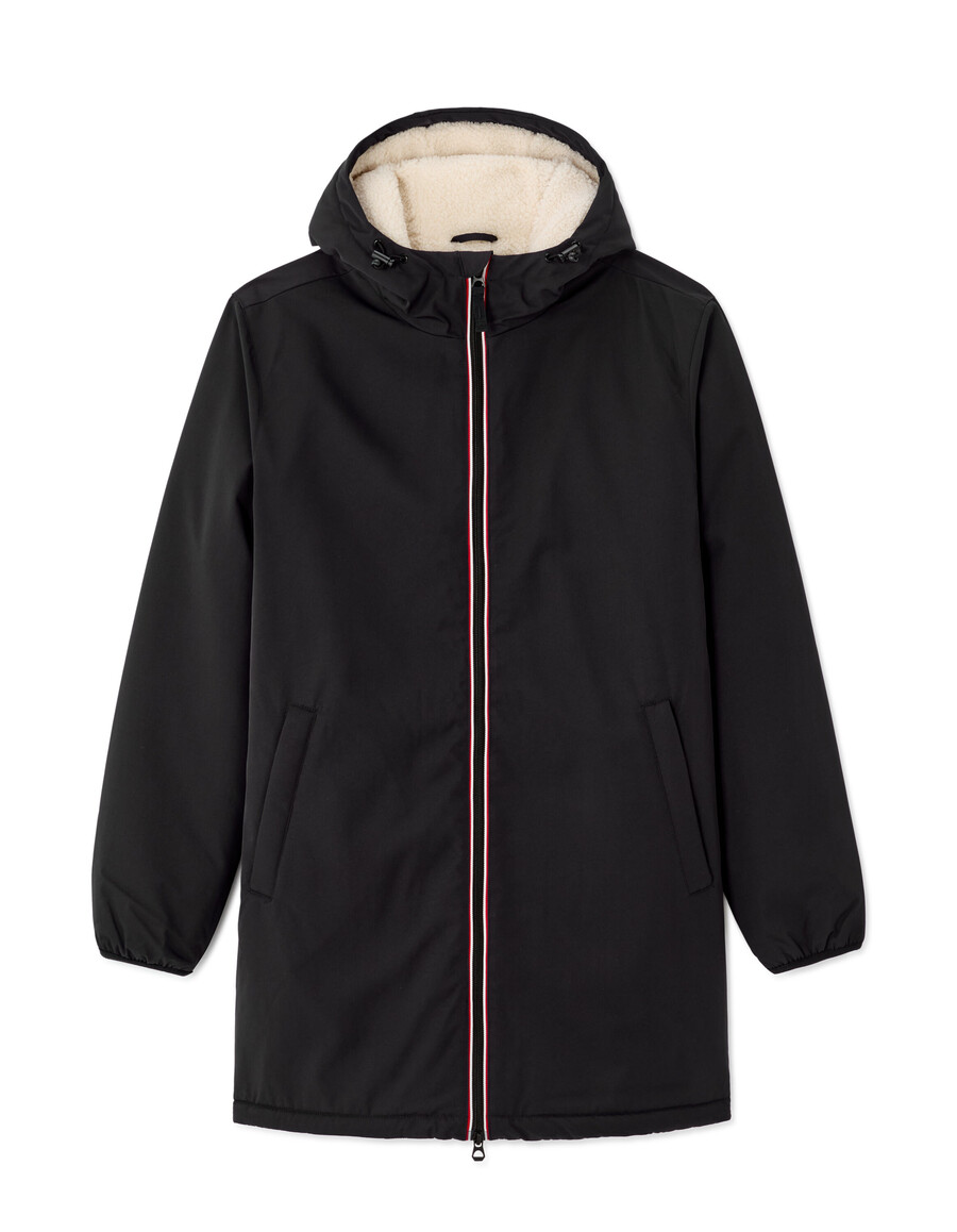 parka drycore con capucha repelente al agua y forrada de sherpa