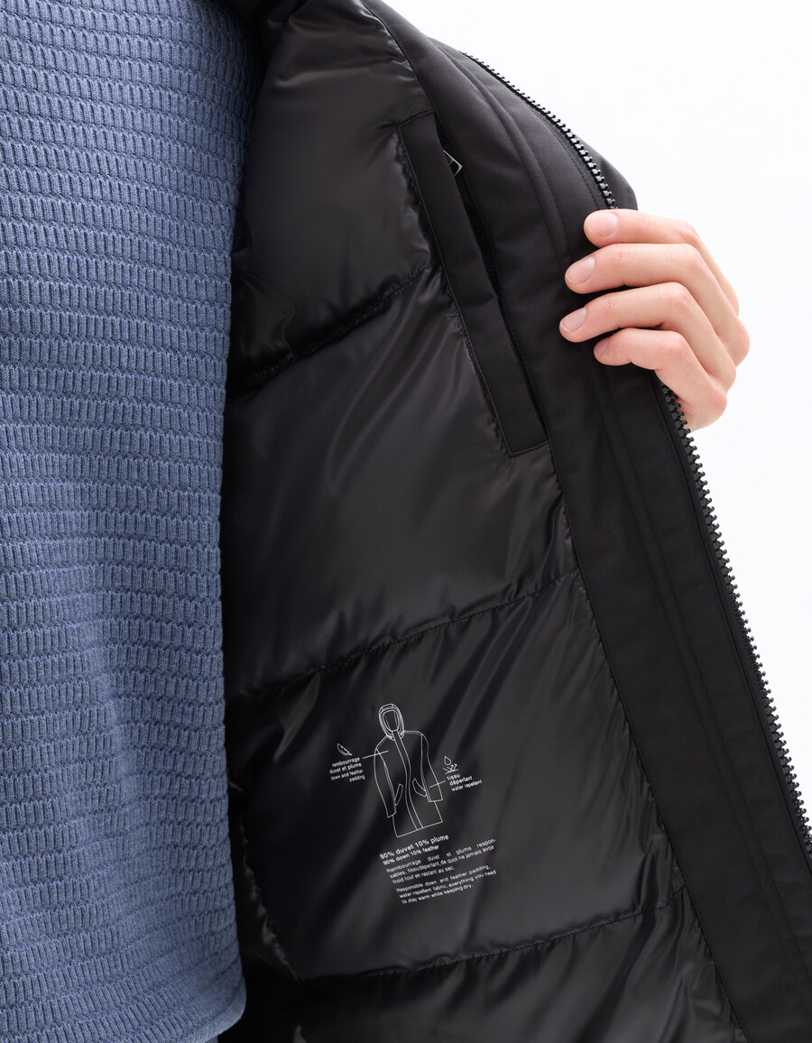 parka downwarm con capucha 90 plumón 10 plumas