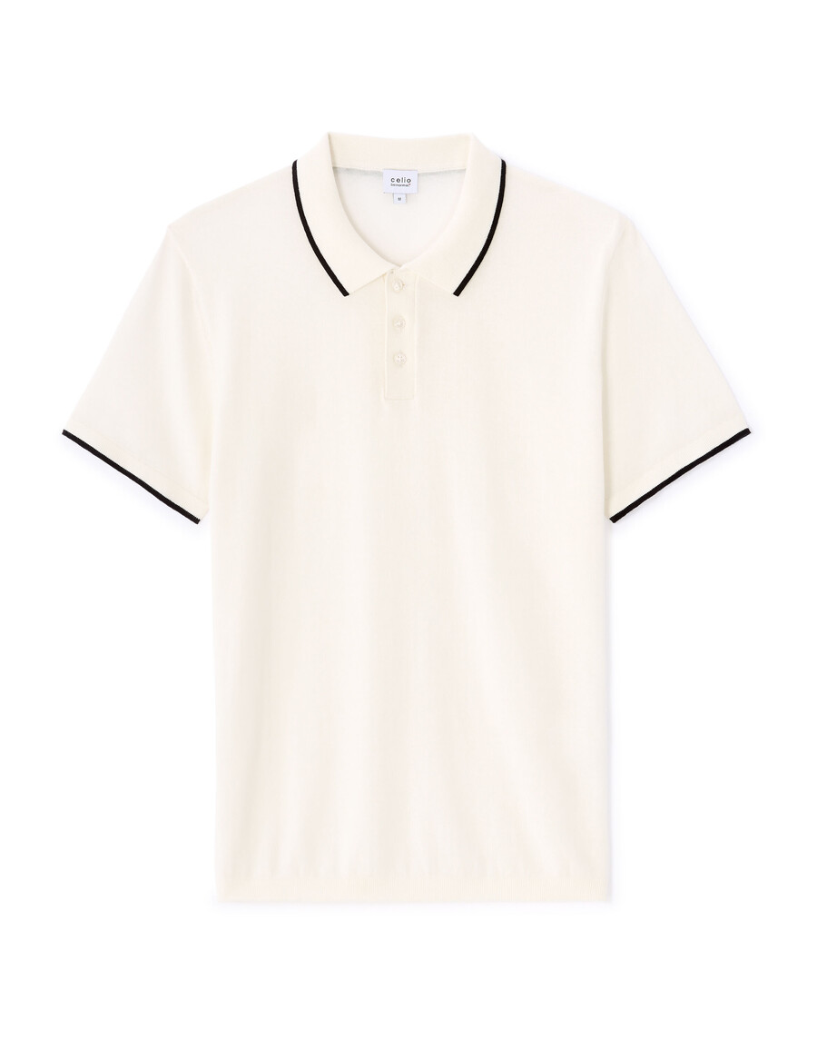 polo de corte regular en punto elegante