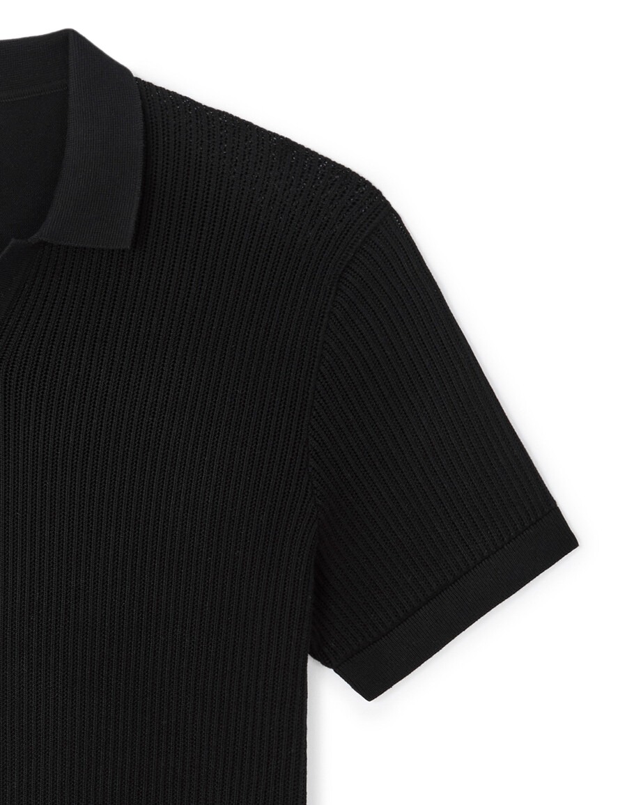 polo de corte regular en punto 100 algodón