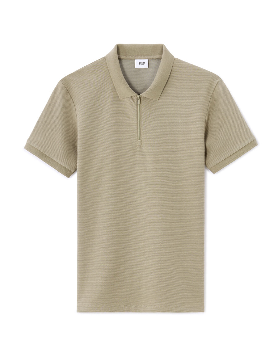 polo ajustado de mezcla de algodón