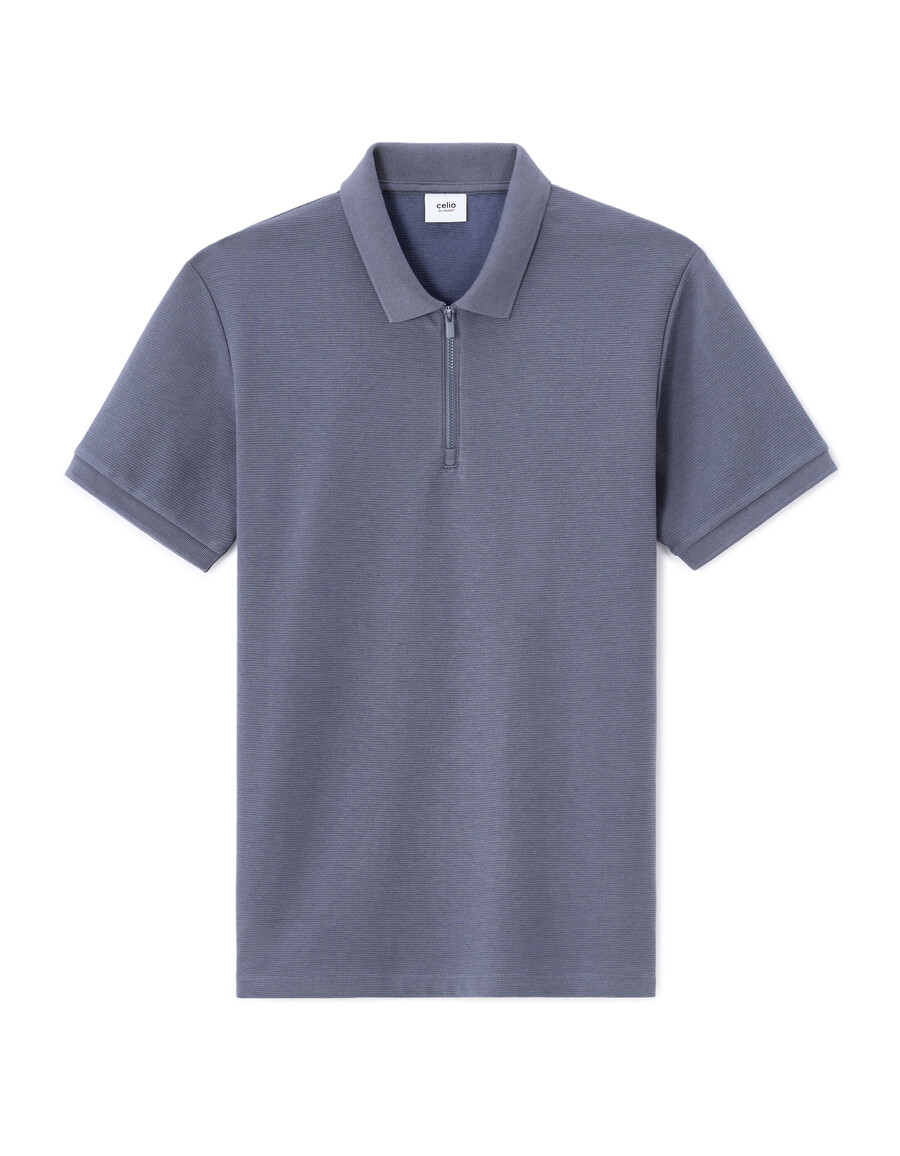 polo ajustado de mezcla de algodón