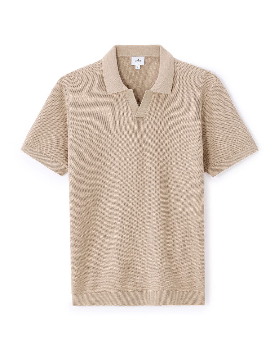 polo de piqué regular de punto 100 algodón