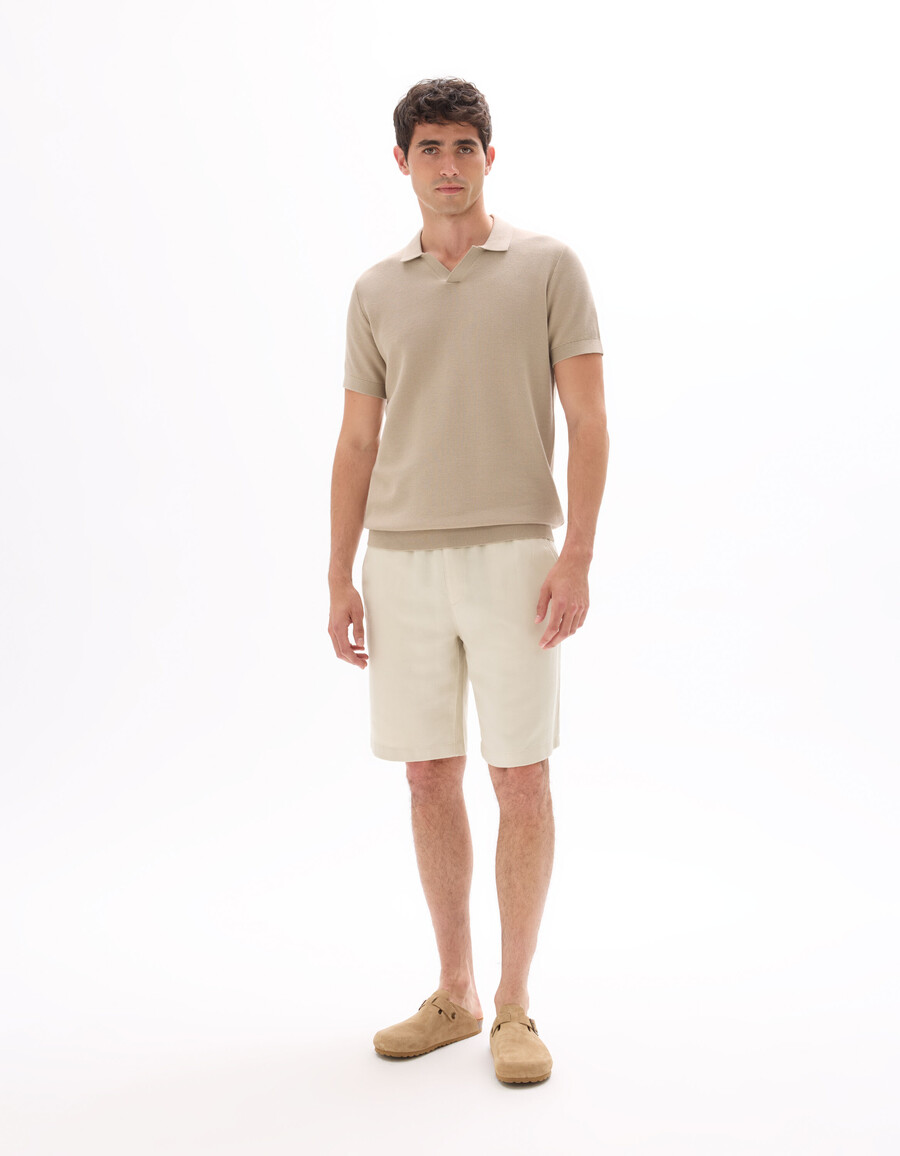 polo de piqué regular de punto 100 algodón