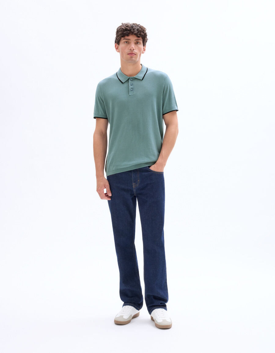 polo de corte regular en punto elegante
