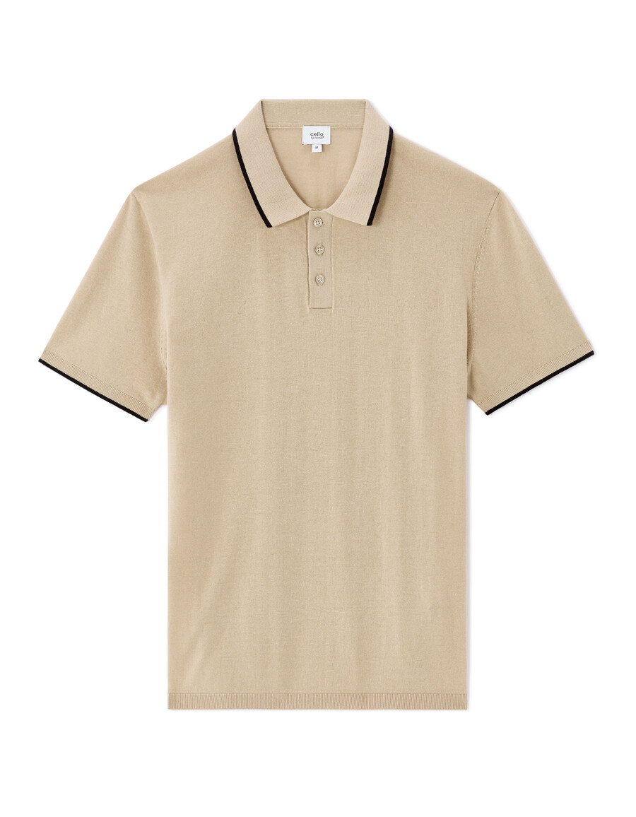 polo de corte regular en punto elegante