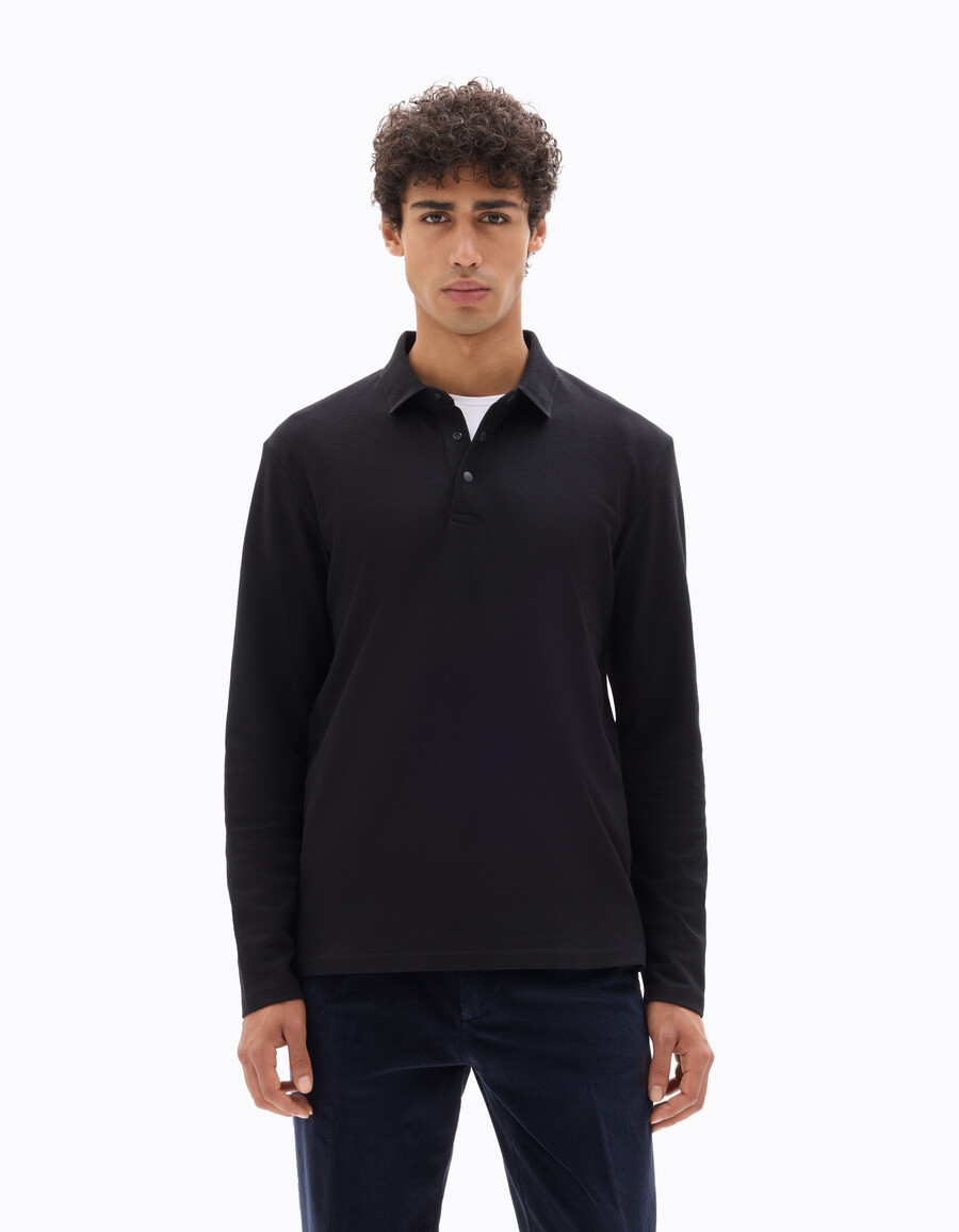 polo piqué de manga larga regular