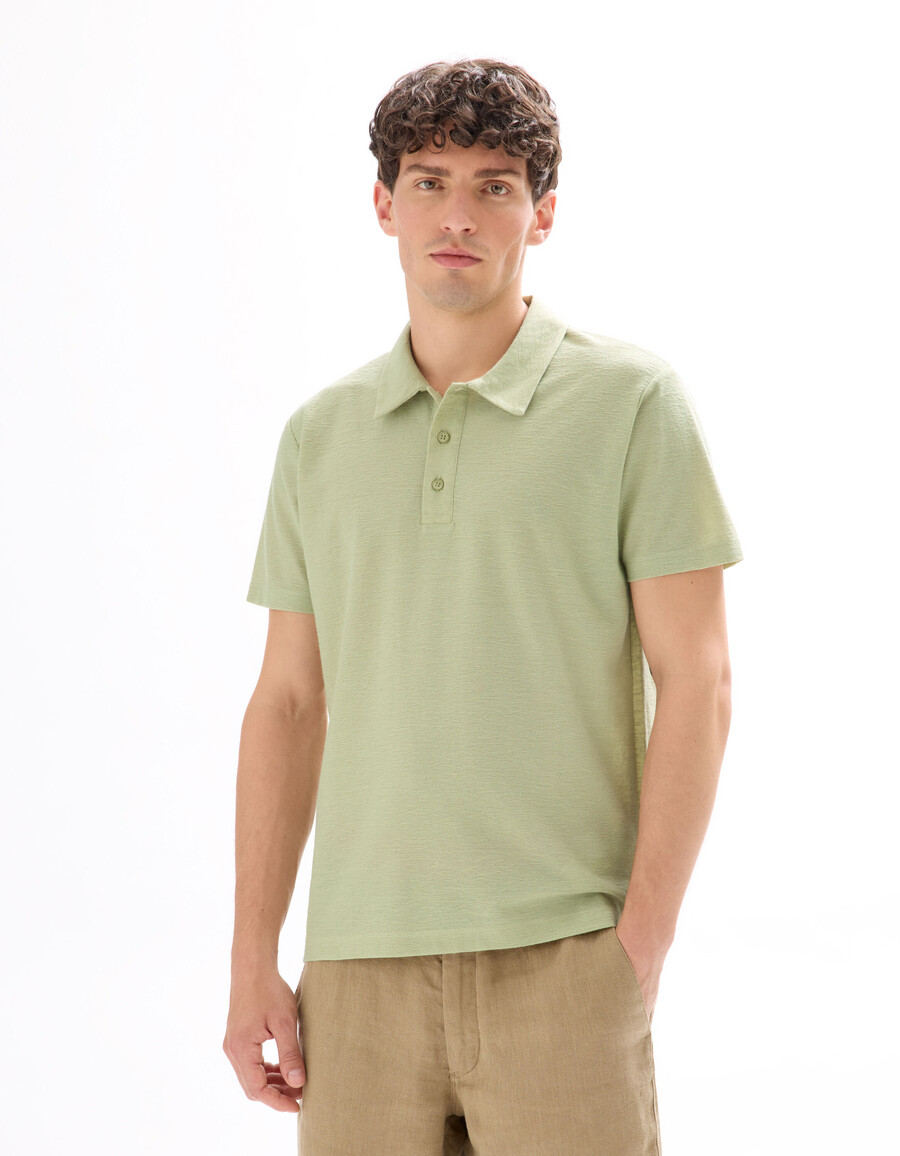 polo de jersey liso de corte regular
