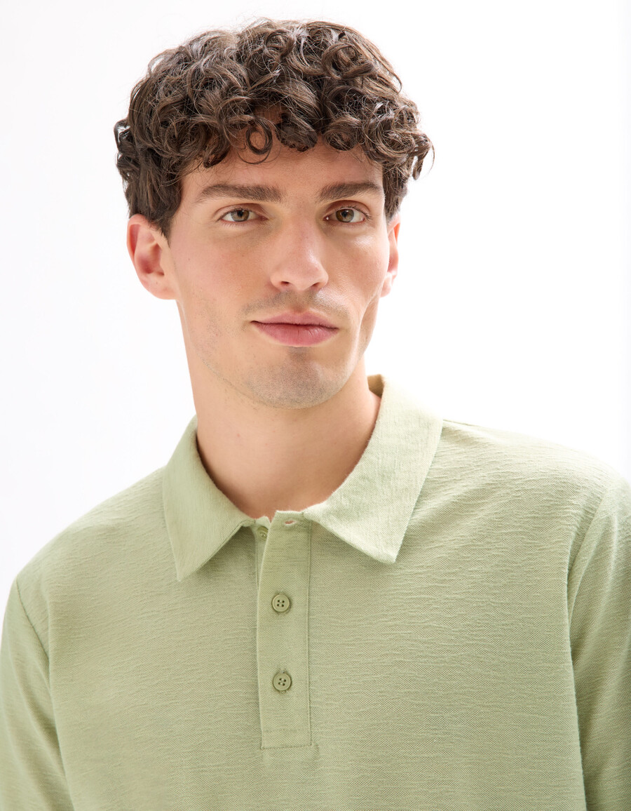 polo de jersey liso de corte regular