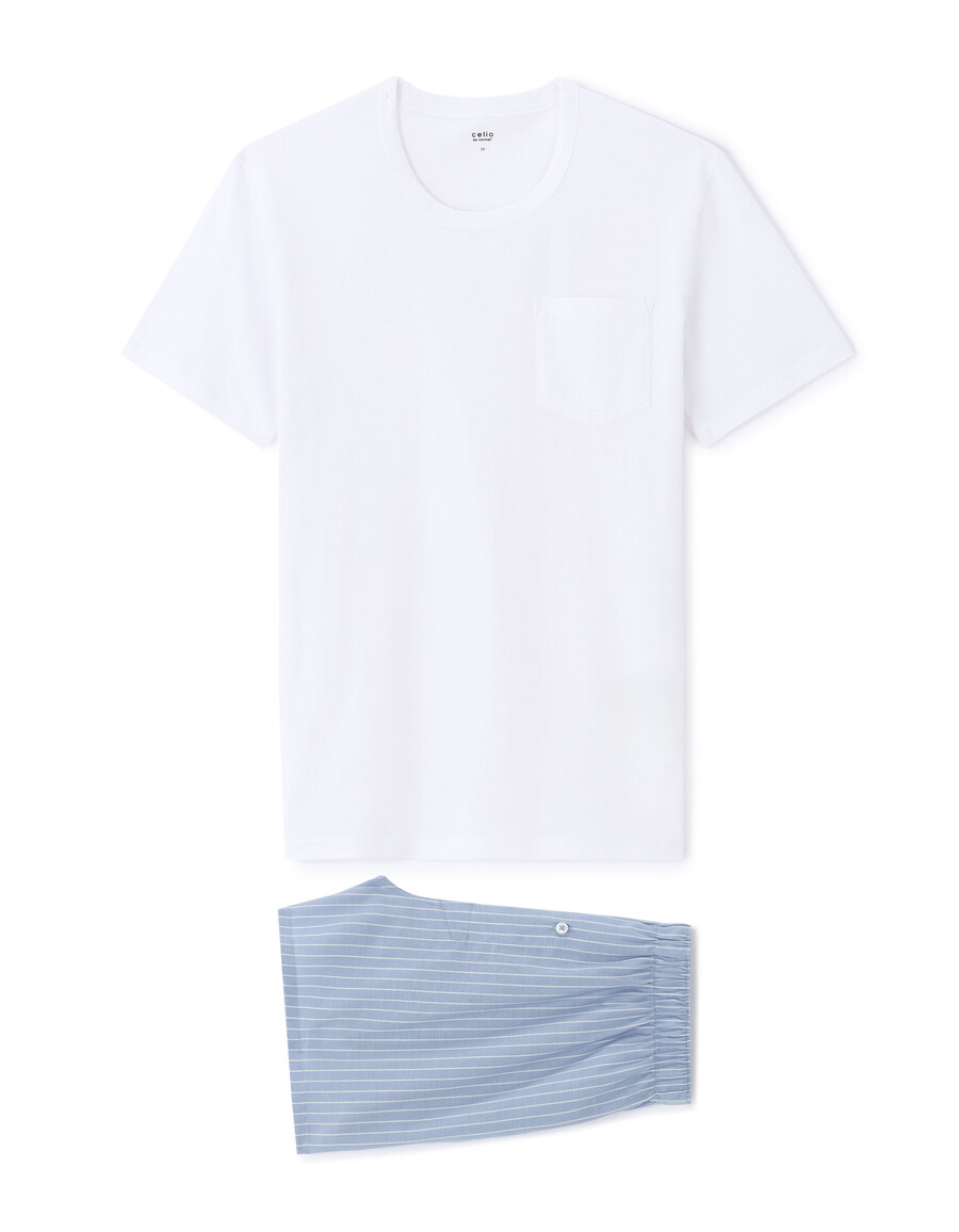 conjunto de pijama camiseta y bóxer 100 algodón