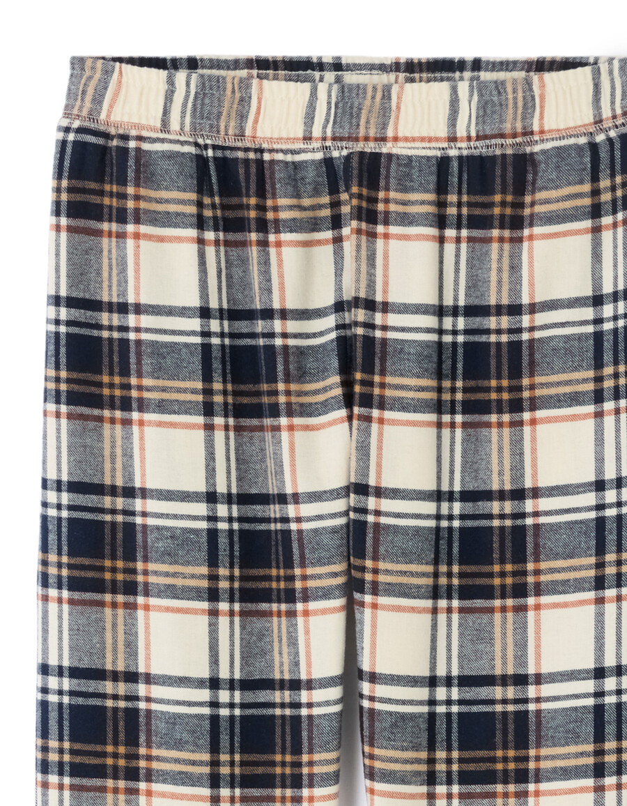 pijama de cuadros 100 algodón con parte superior y pantalón