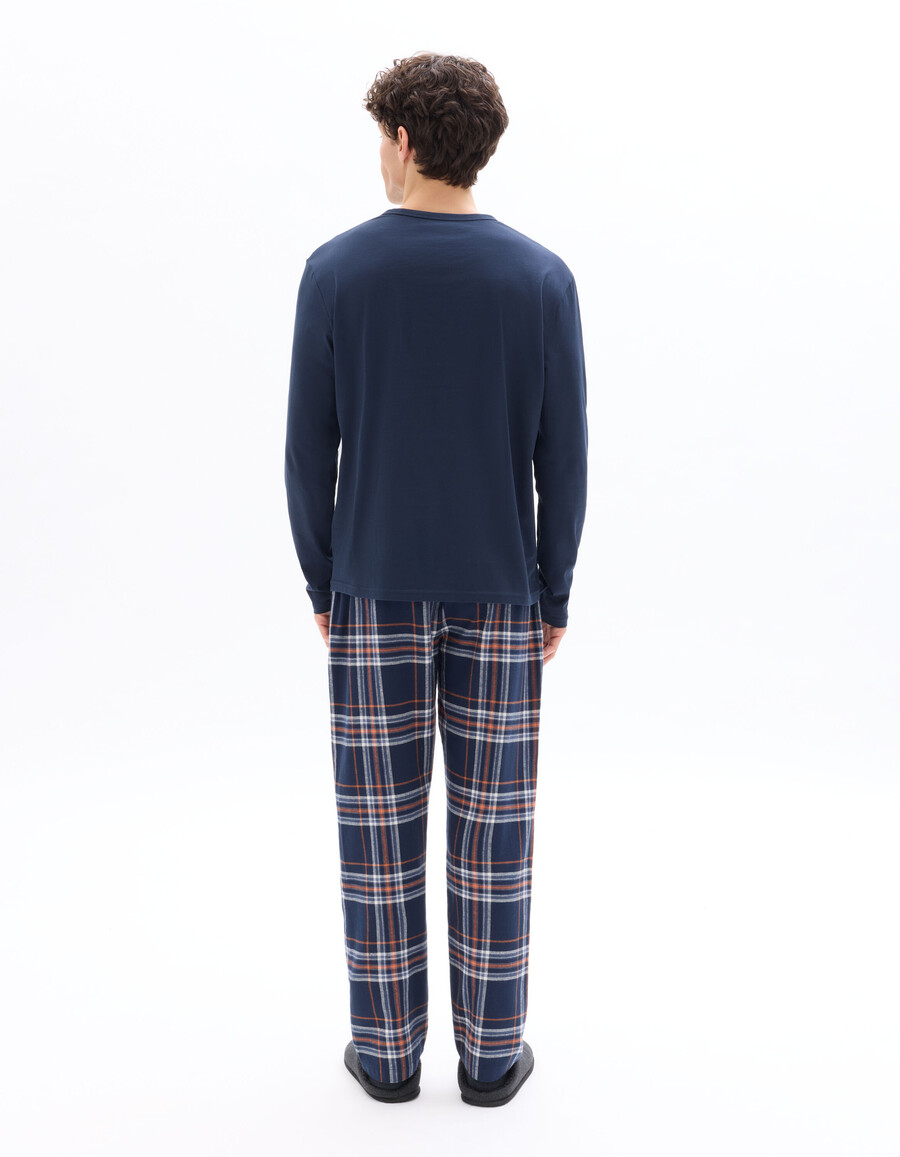 pijama de cuadros 100 algodón con parte superior y pantalón