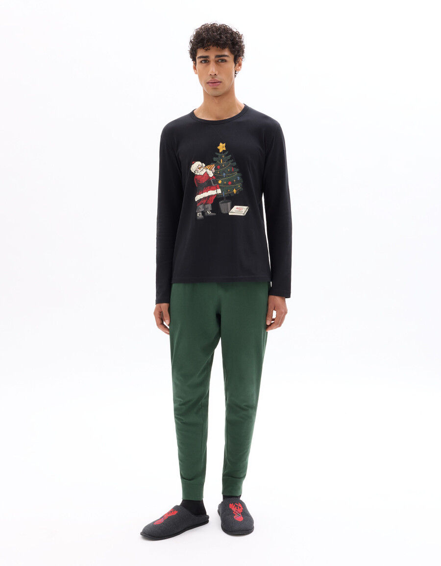 pijama negro de papá noel