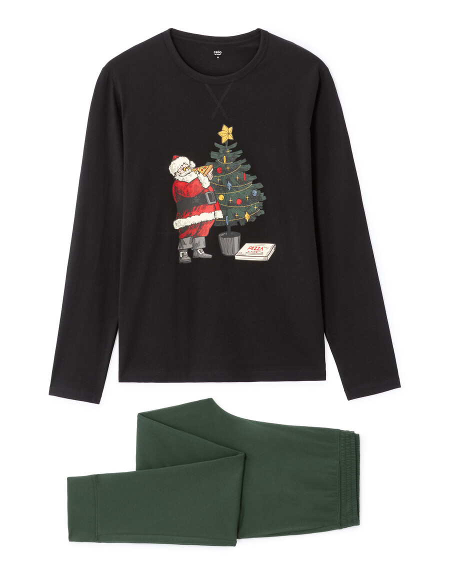 pijama negro de papá noel
