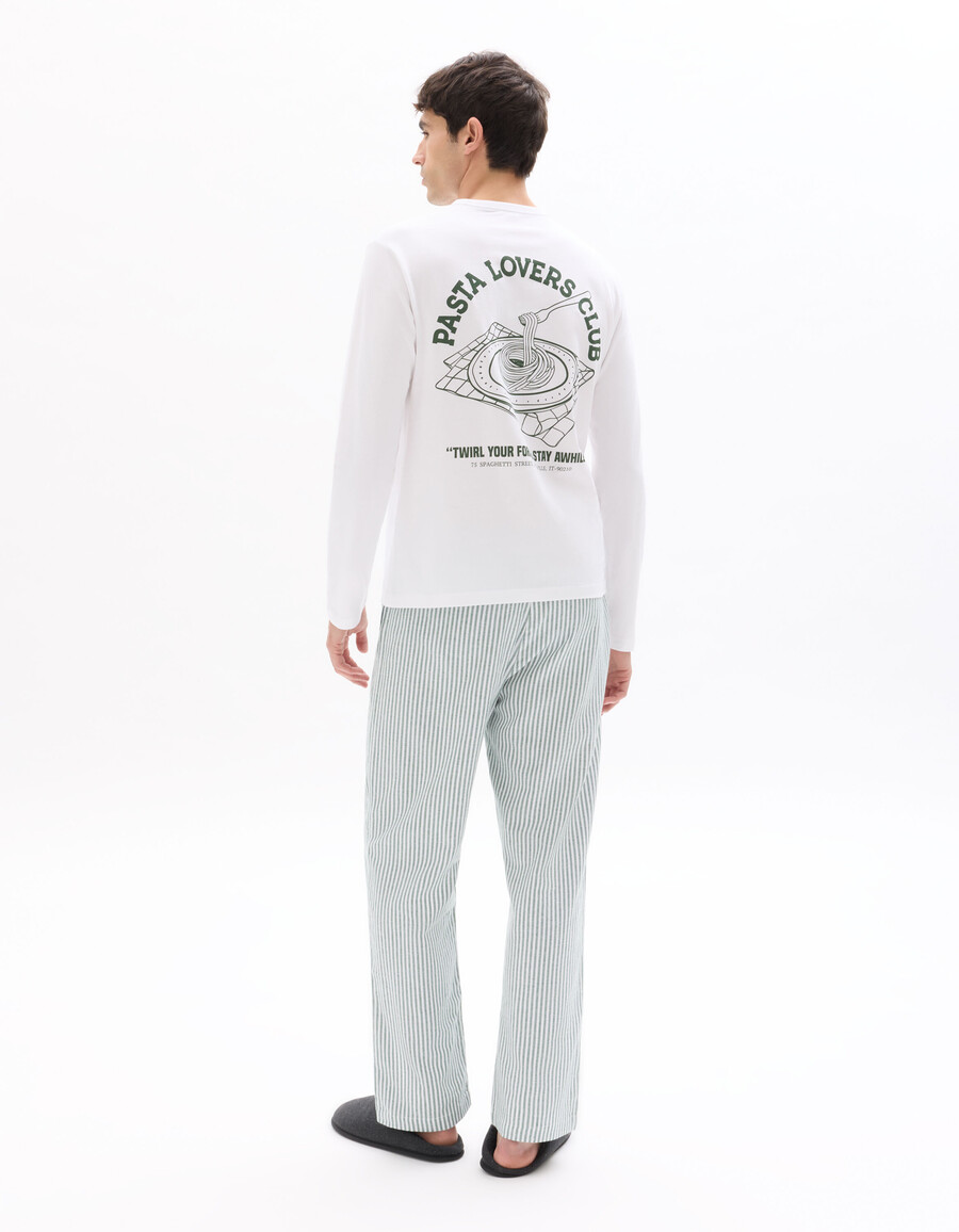 pijama navideño para amantes de la pasta