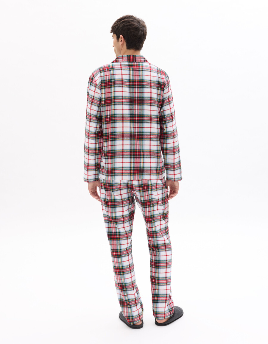 conjunto de regalo de pijama a cuadros navideños