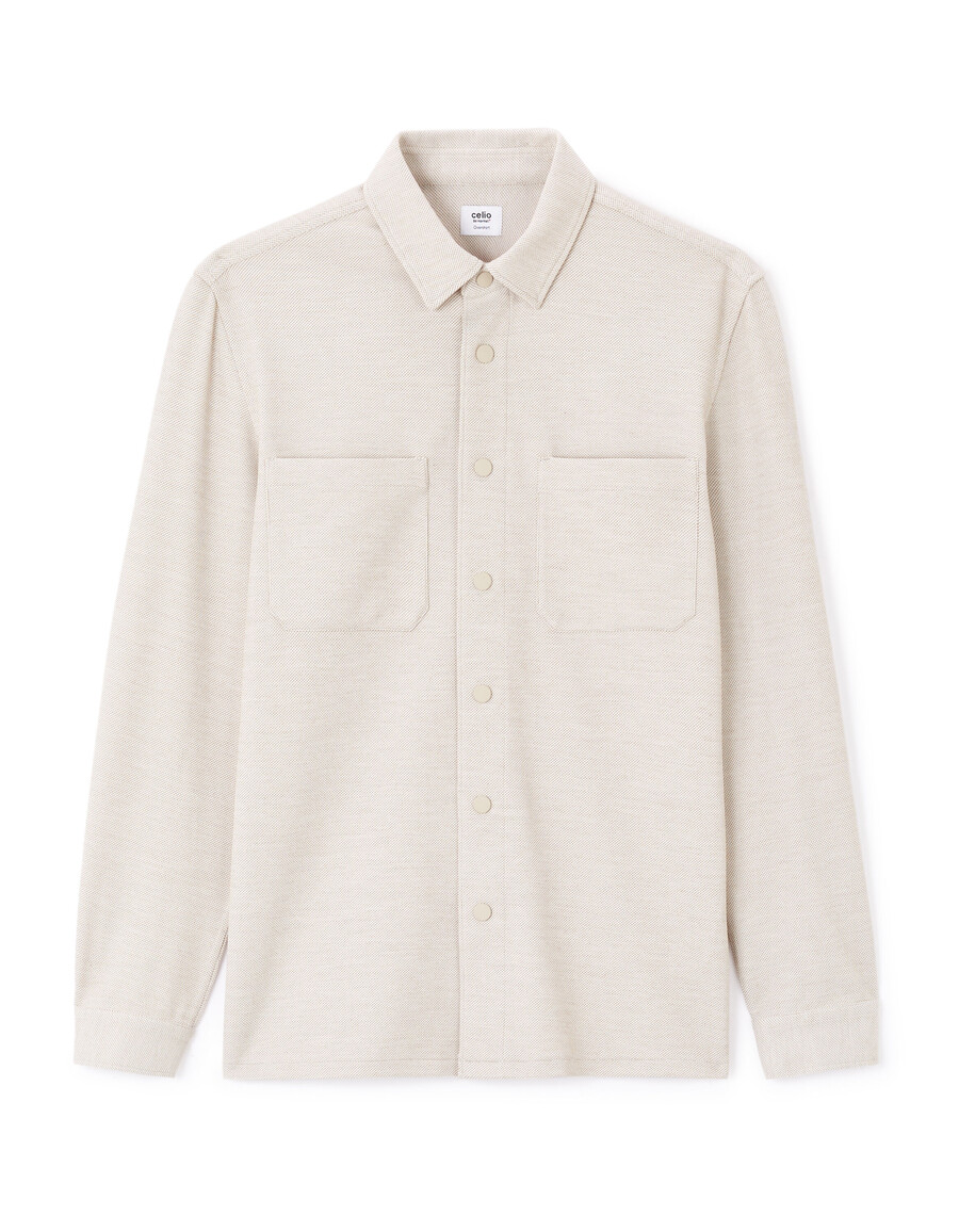 camisa texturizada de dos bolsillos
