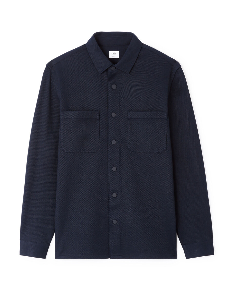 camisa texturizada de dos bolsillos