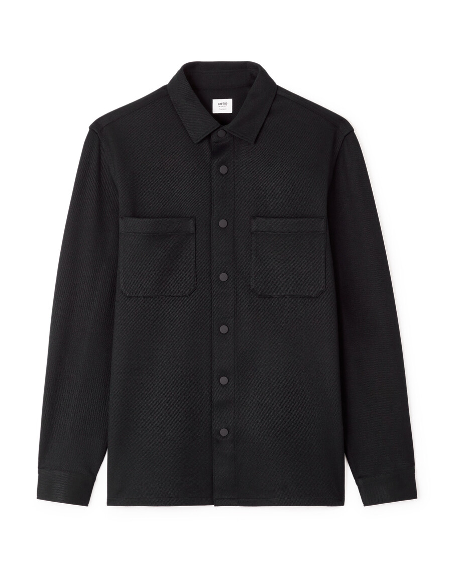 camisa texturizada de dos bolsillos