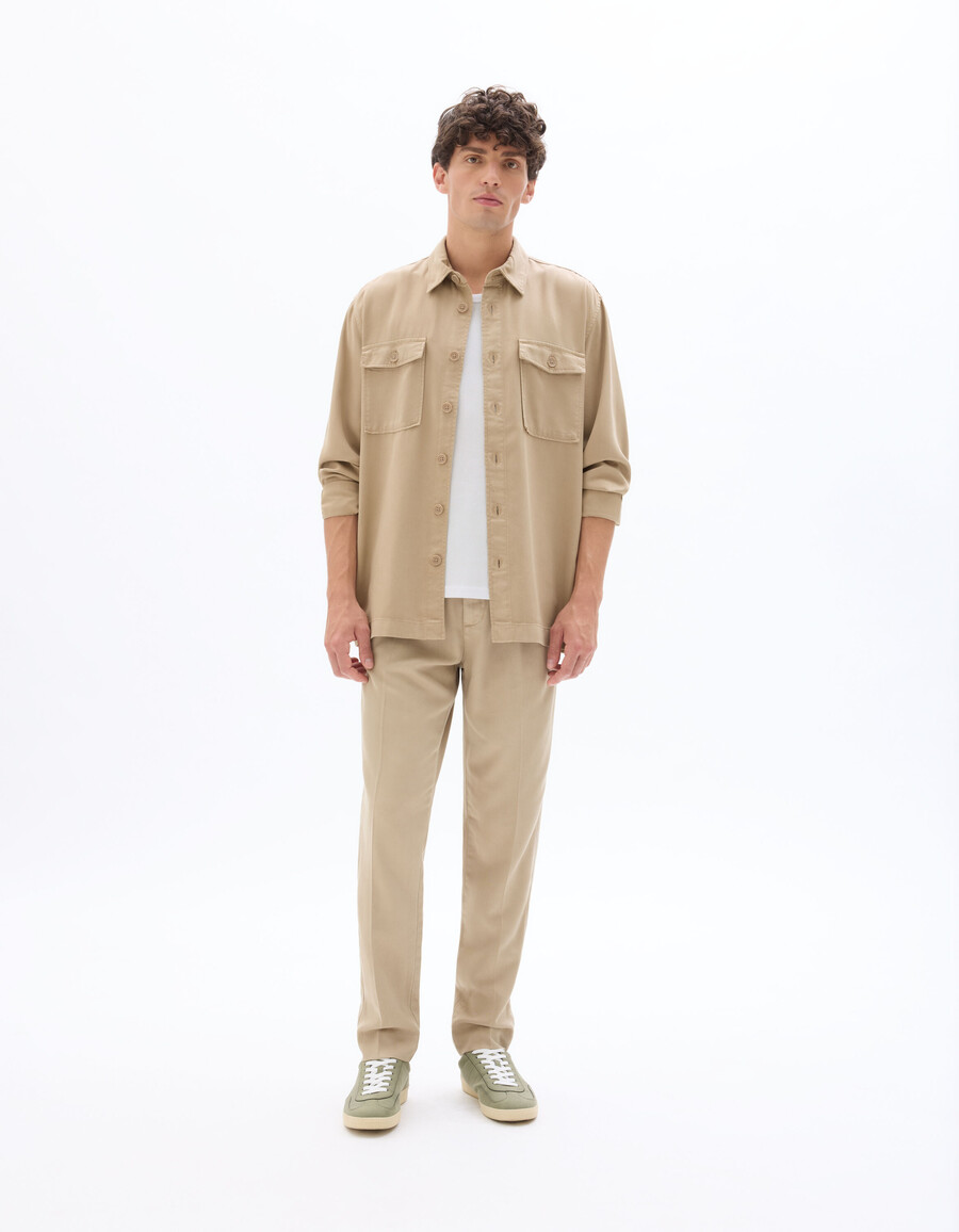 camisa lisa de 100 tencel lyocell