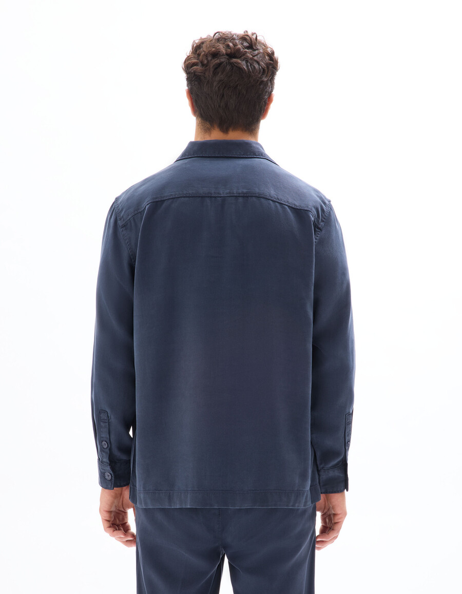 camisa lisa de 100 tencel lyocell