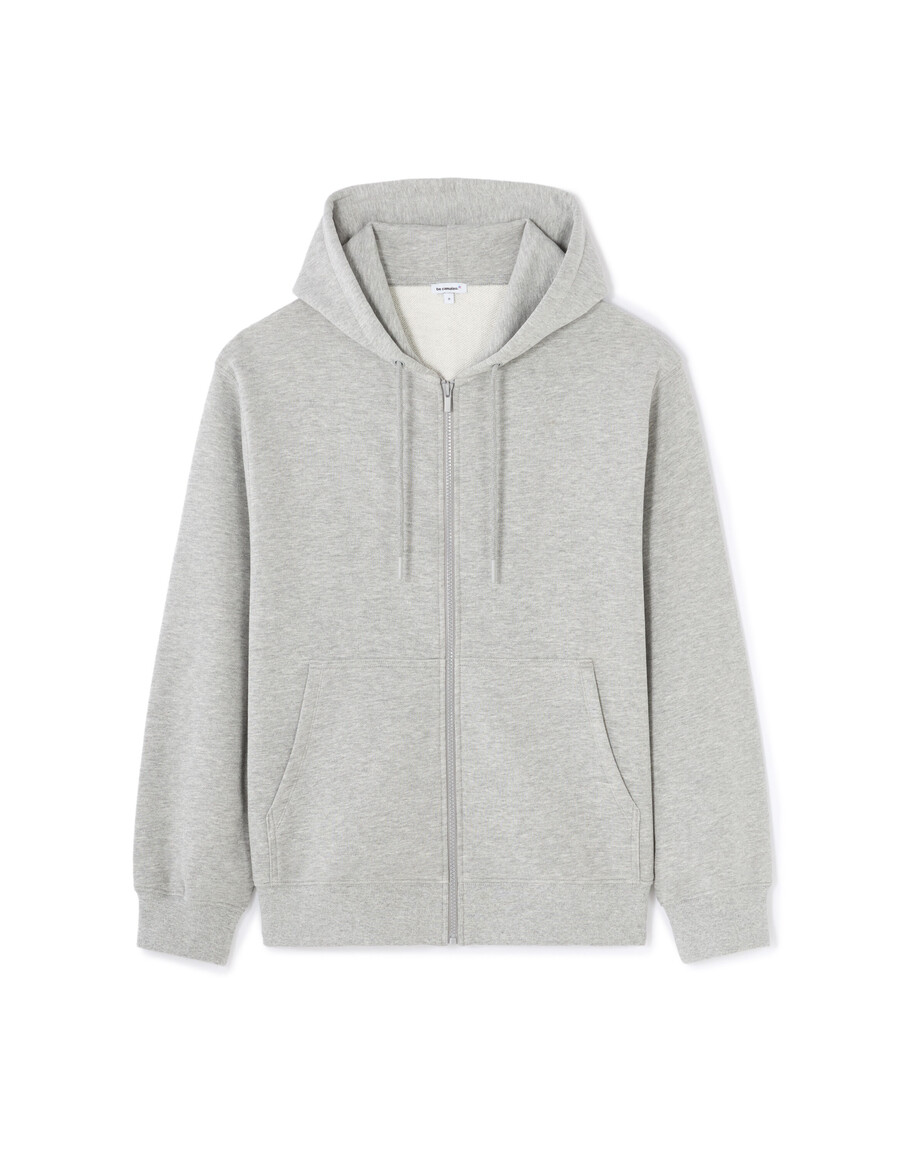 sudadera con capucha y cremallera de polar