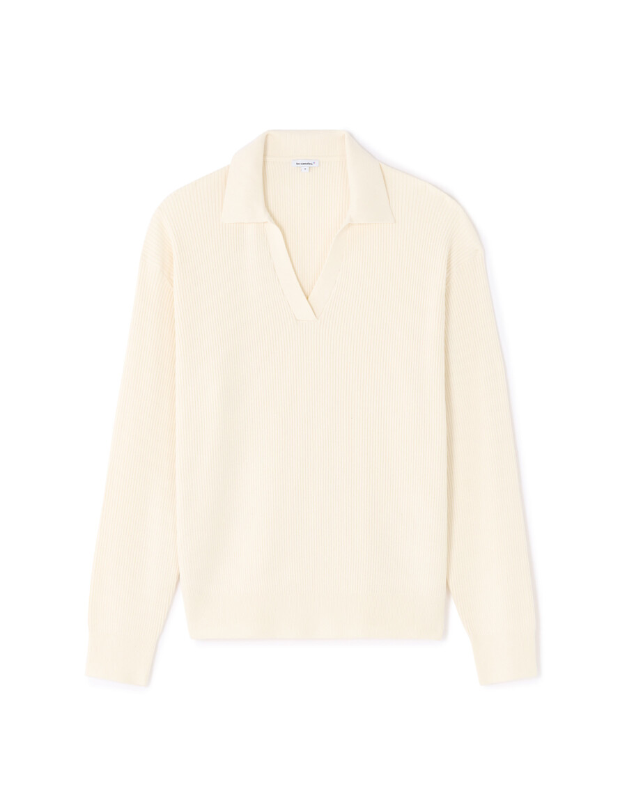 conjunto de polo de punto acanalado