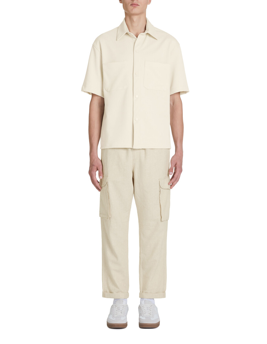 camisa beige grande