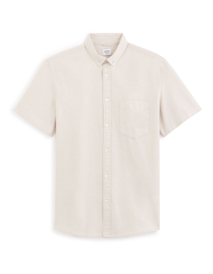 camisa oxford de corte regular 100 algodón