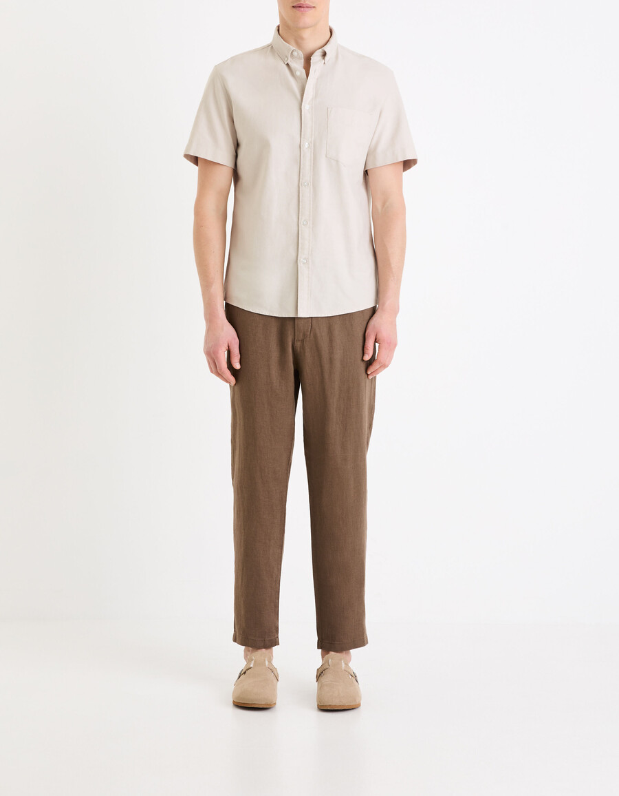 camisa oxford de corte regular 100 algodón
