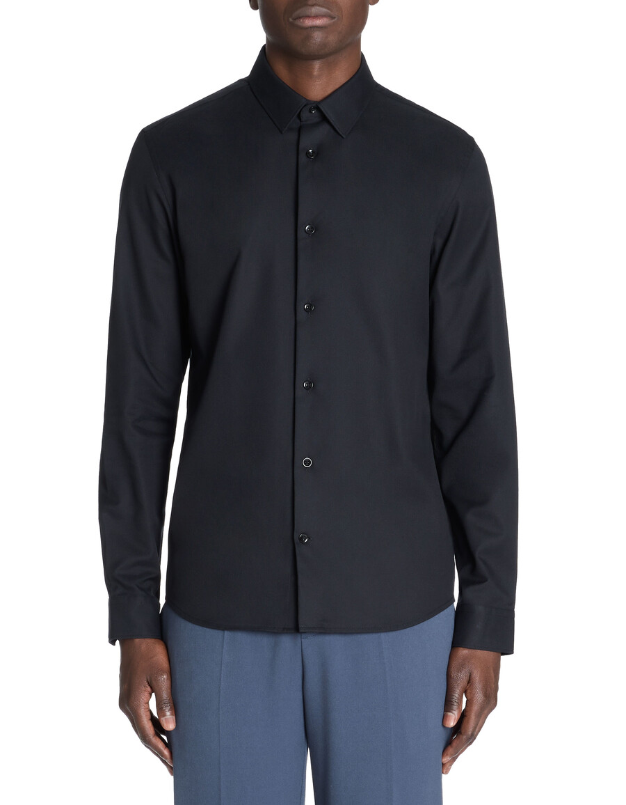 camisa oxford royal de corte entallado